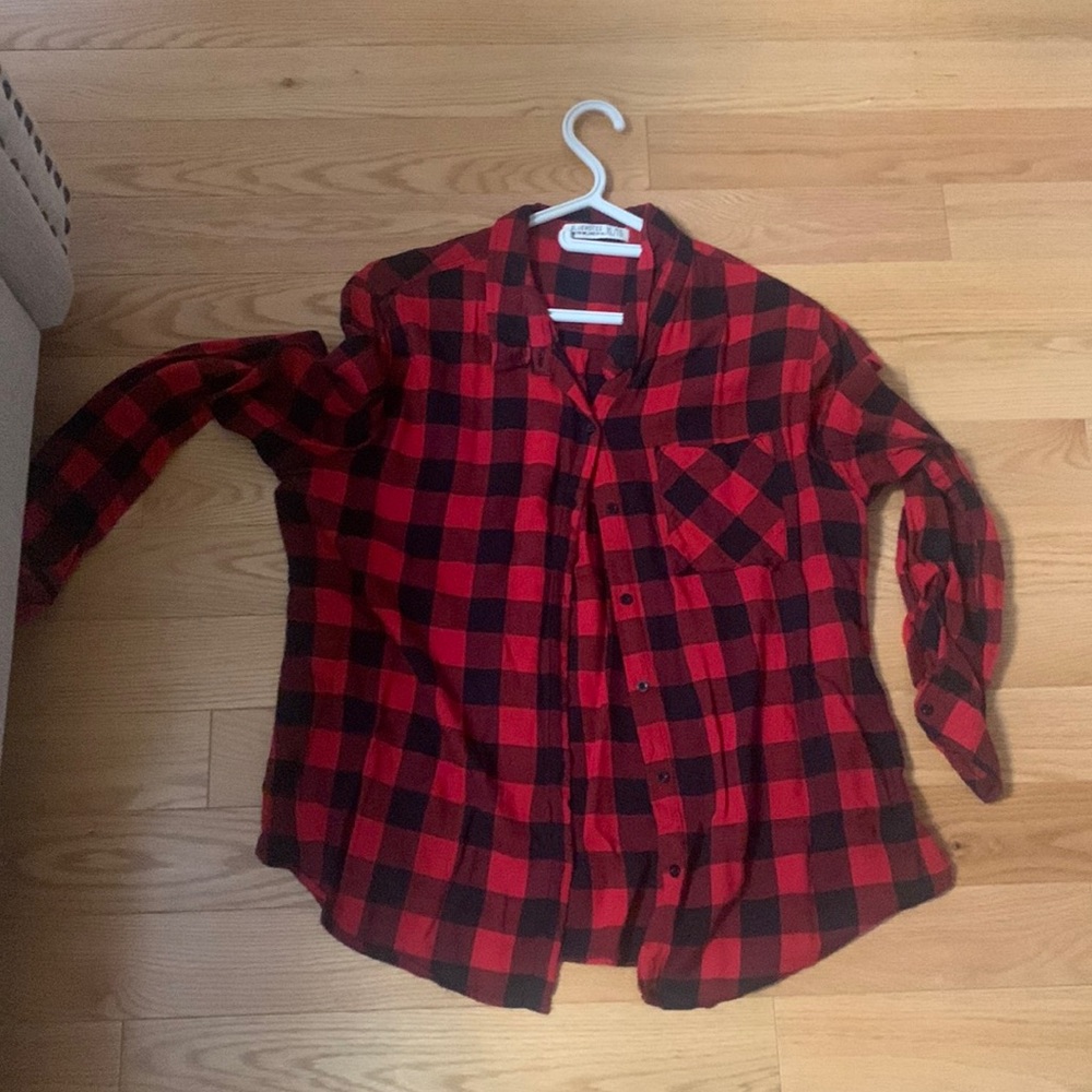 Plaid button down shirt